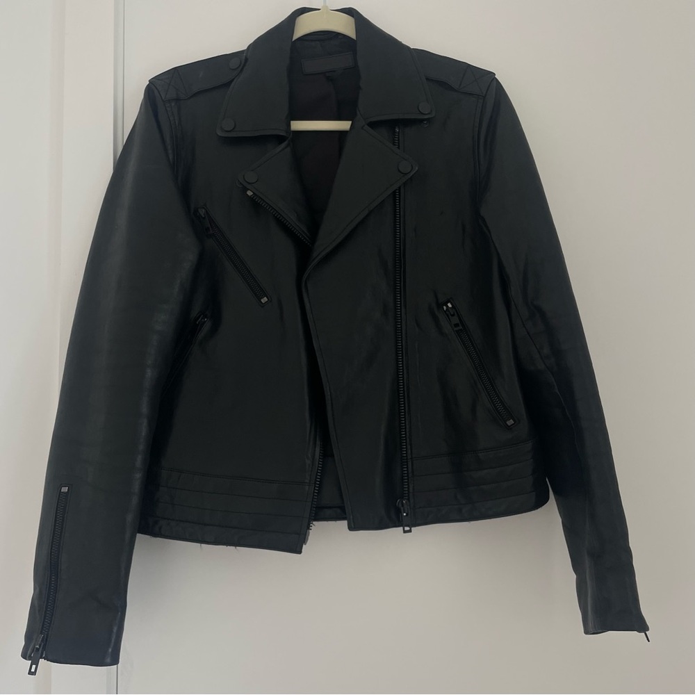Rag and bone black leather jacket excellent condition